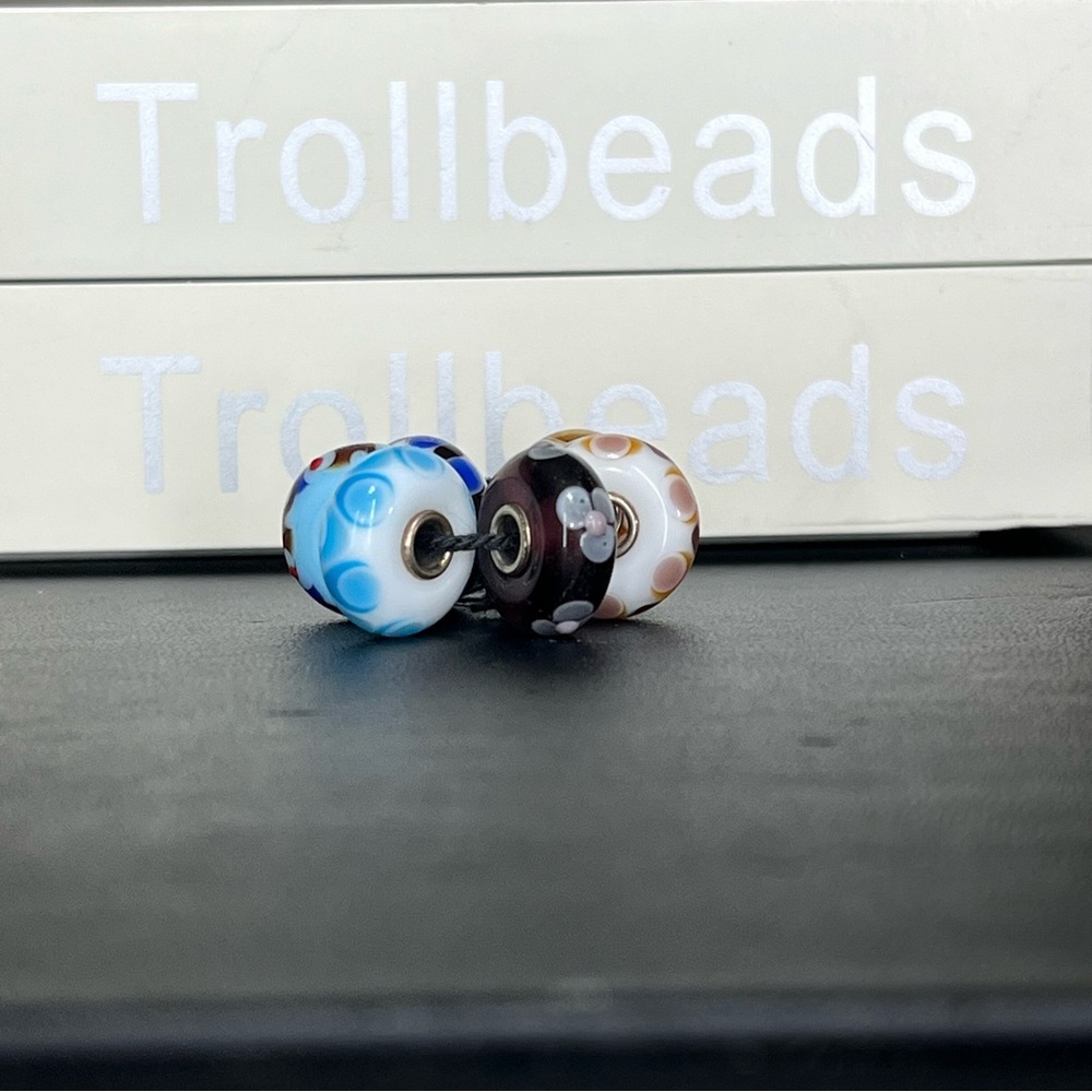 Trollbeads Unique (Ooak) Glass Beads Set- Six Glass Beads